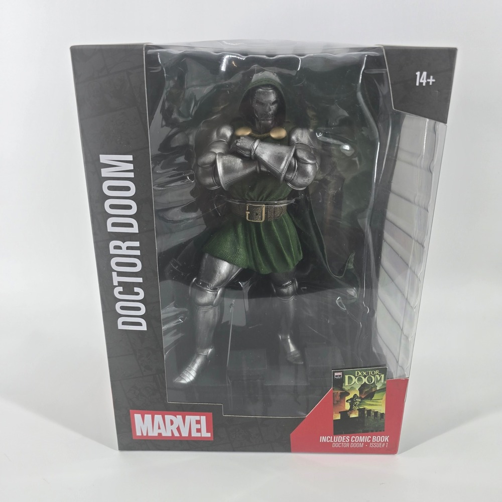 McFarlane Toys Doctor Doom Action Figure Unisex 1:6 Silver Green Marvel Comic